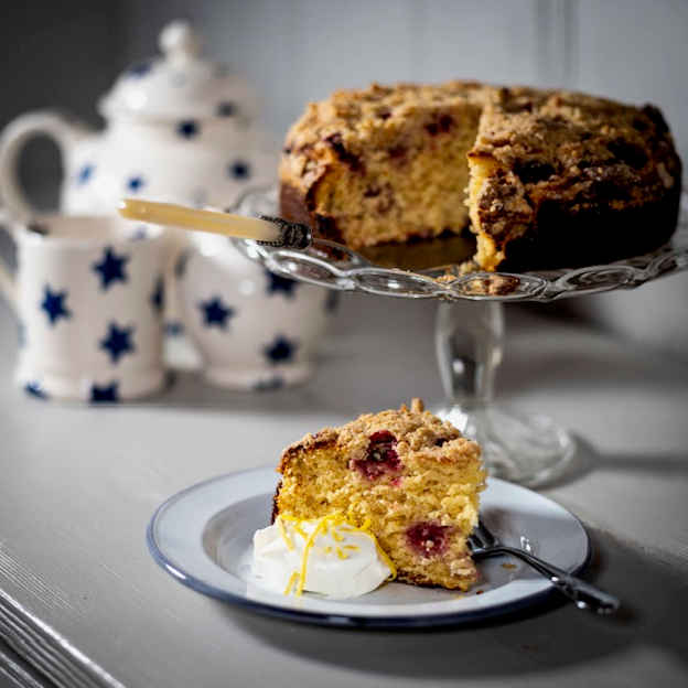 Raspberry, Hazelnut, and Ricotta Cake