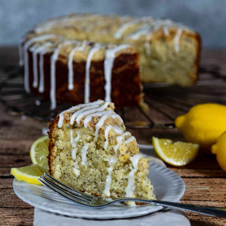 Luscious Lemon Cake with Delicious Streusel and Tangy Buttermilk Glaze